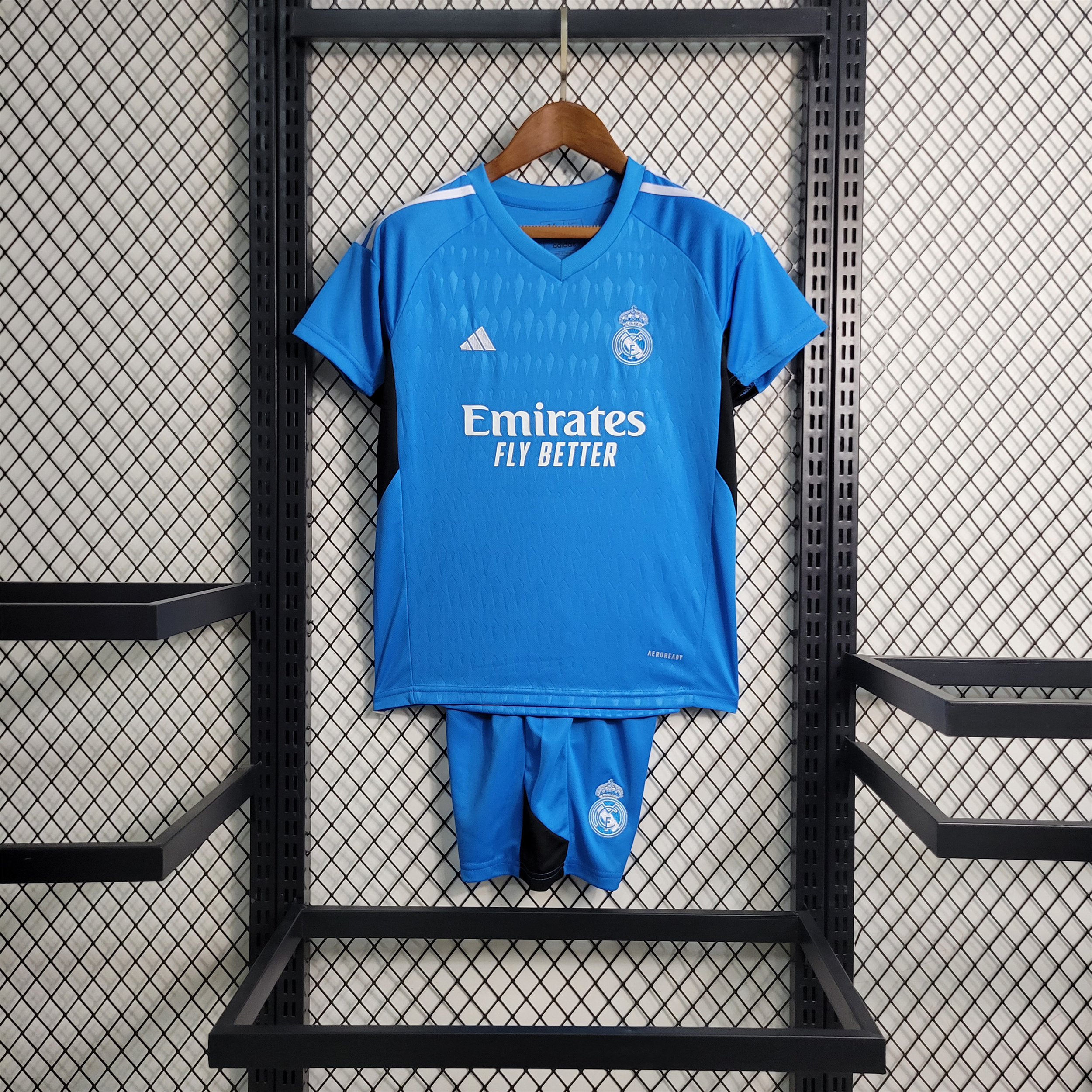 Real Madrid 23-24 Blue Goalkeeper Kids Kit